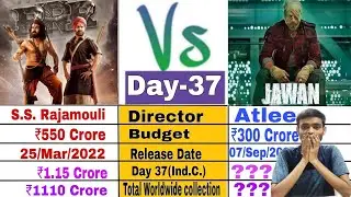 Jawan box office collection day 37 / Jawan Vs RRR /Shahrukh Khan / Jawan Worldwide Collection