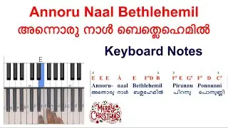 Annoru Naal Bethlehemil Piranthu ponnunni keyboard Notes | ABCDEFG Notes | Long time ago Christmas