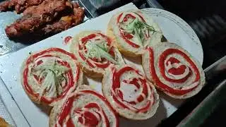 Amazing! Unique 9 Asian Street Foods burger and pizza 🍕