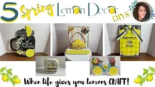 🍋 FARMHOUSE DOLLAR TREE DIYS | LEMON THEMED DECOR | WHEN LIFE GIVES YOU LEMONS CRAFT!