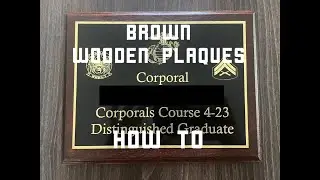 Brown Wooden Plaque - How to video