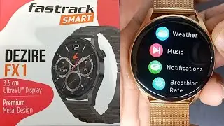Fastrack New Dezire FX1 Luxury Metal Smart watch with 3.5cm UltraVU HD Display SingleSync BT Calling