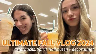 ULTIMATE FALL VLOG 2024 | Starbucks, spirit Halloween + decorating