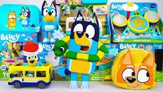 Bluey Toy Collection ASMR 💙 Bluey Snake Friend & Bluey Music Drum Mini Playset