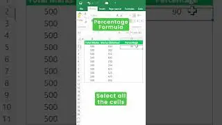 percentage Excel formula #viral#short#viral#excel#short