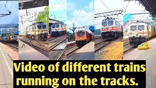 Video of different trains running on the tracks #prv2avlogs #trainhorn #trainsound
