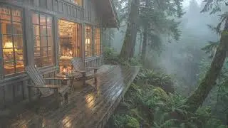 Calming Night - Rain ASMR Ambience for Sleeping Studying Anxiety Relief Relaxation Soft Sounds