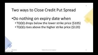 Close Credit Put Spread on TQQQ - Example explained on TD WebBroker