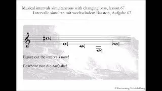 Musical intervals simultaneous with changing bass, lesson 67 | Ear training | Geh&ouml;rbildung