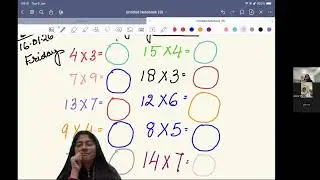 16 Jan 2026 - Tables (Mathematics) - 1A Online Classes - SR International Bareilly