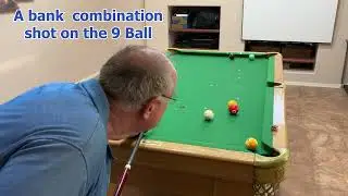 BANK COMBINATION SHOT ON THE 9 BALL. VERY COOL SHOT #shorts  #trickshot #trickshots #billiard