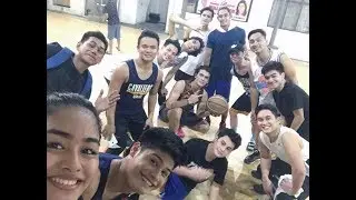 Vivoree Esclito at Christian Morones Basketball with friends