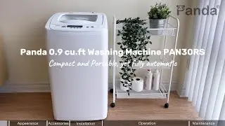 Panda 0.9 cu.ft Compact Portable Washing Machine PAN30RS