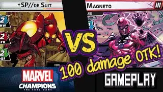 [100 Damage OTK] SP//dr vs Magneto (Expert) Marvel Champions Playthrough