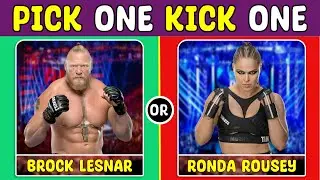Pick One And Kick One:- WWE Men Vs Women Wrestlers Challenge 💪👊