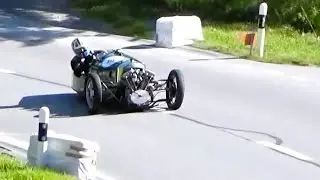Morgan Threewheeler (1930) hillclimb sound - Classic Car Arosa