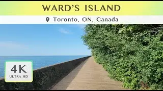 Morning Walk in Ward's Island (Toronto Islands) With Closed Captions | Relaxing 4K Walk
