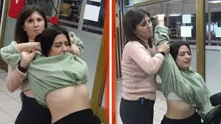 ASMR female calming massage & BACK - NECK CRACK & female chair back, neck, elbow, arm, palm massage