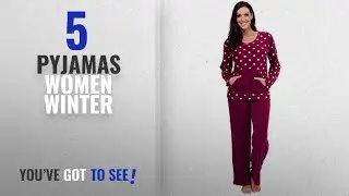 Top 10 Pyjamas Women Winter [2018]: Womens Warm Fleece Winter PJ Pyjama Set Night Wear PJ's Pyjamas