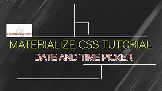 How to use Date and Time picker in Materialize css