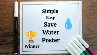 Save Water Poster Drawing || Save Water Drawing Easy and Simple || Save Earth Drawing Idea