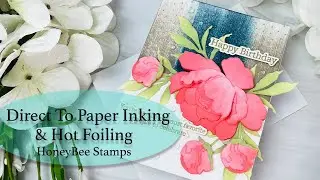 Foiling Over A Direct To Paper Inked Background