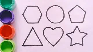 Shapes drawing for kids, learning 2d shapes, colors for toddlers, preschool learning, part- 144