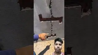 Wall Crack Repair 😀 #bricklayer #pedreiro #obra #work #beautifultools #diyequipment