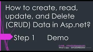 how to save update delete and show data in asp.net