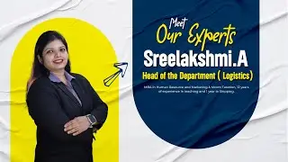 Meet Our Experts | Sreelakshmi A - Logistics Faculty | Logistics Education | Reliant Group
