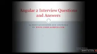 Angular 2 Interview Questions and Answers