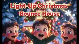 Christmas Bounce House Dance Party! 🎅✨ Light-Up Nursery Rhymes for Kids | Groovy Woovy Rhymes