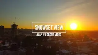 Snowset View Drone Video by Alan Yu Snow Mixed With The Sunset Light