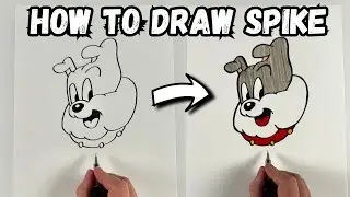 How To Draw Spike From Tom & Jerry