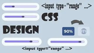 Ползунок диапазона на CSS и JS | Input type range Стилизация | Animated range slider CSS JavaScript