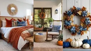 Bold & Beautiful Fall Decor | Burnt Ochre and Blue: An Unexpected Color Combination