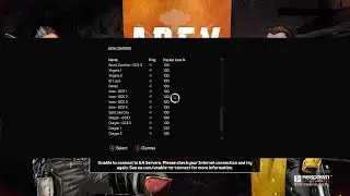 -1 ping 100% packet loss - stuck in (London) servers on apex legends