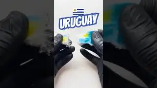 🇺🇾 Color Experiment with Uruguay Flag! 🎨✨ #OddlySatisfying #Colors #Uruguay
