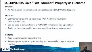 SOLIDWORKS Set Filename Based on “Part Number” Property AddIn