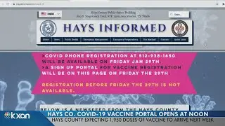 Sign-up for Hays Co. COVID vaccine start at noon Friday