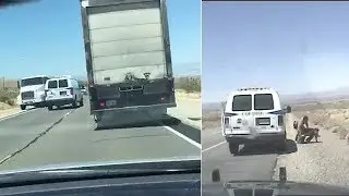 DUI suspect in coroner's van swerves into oncoming traffic I ABC7