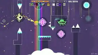 I'm completing a daily level in Geometry Dash multiplayer