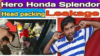 Hero Honda Splendor Head packing leakage problem-Engine loud sound | Bholenath Auto Repairing Shop