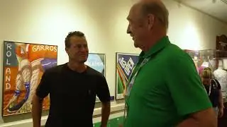Lleyton Hewitt tours the International Tennis Hall of Fame Museum