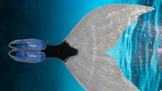 Extended monofin mermaid tail