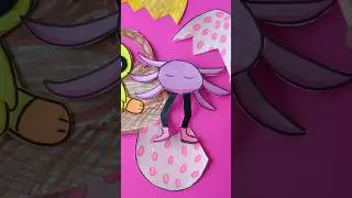 I'm surprised 😯. Kinito Pet hatched from eag #art #trend #drawing #howto #papercraft
