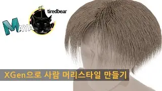 Maya XGen으로 사람 머리스타일 만들기