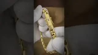 Modern Bismarck Gold Bracelet &ndash; 60g of 18K Lemon Gold | 21.5cm with Box Clasp