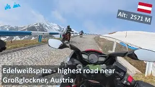 Driving to the Edelwei&szlig;spitze - tricky road to highest point near Gro&szlig;glockner, Austria