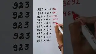 Find mistake in last digit of Table 923...🤔#maths #trending #shorts